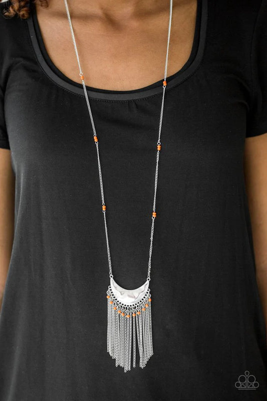 Paparazzi Desert Trance - Orange Necklace