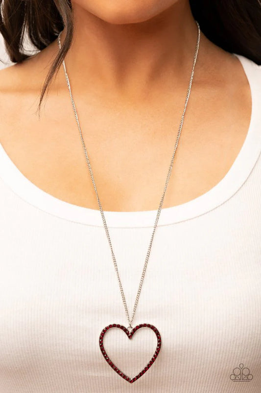 Paparazzi Necklace ~ Va-Va-VALENTINE - Red