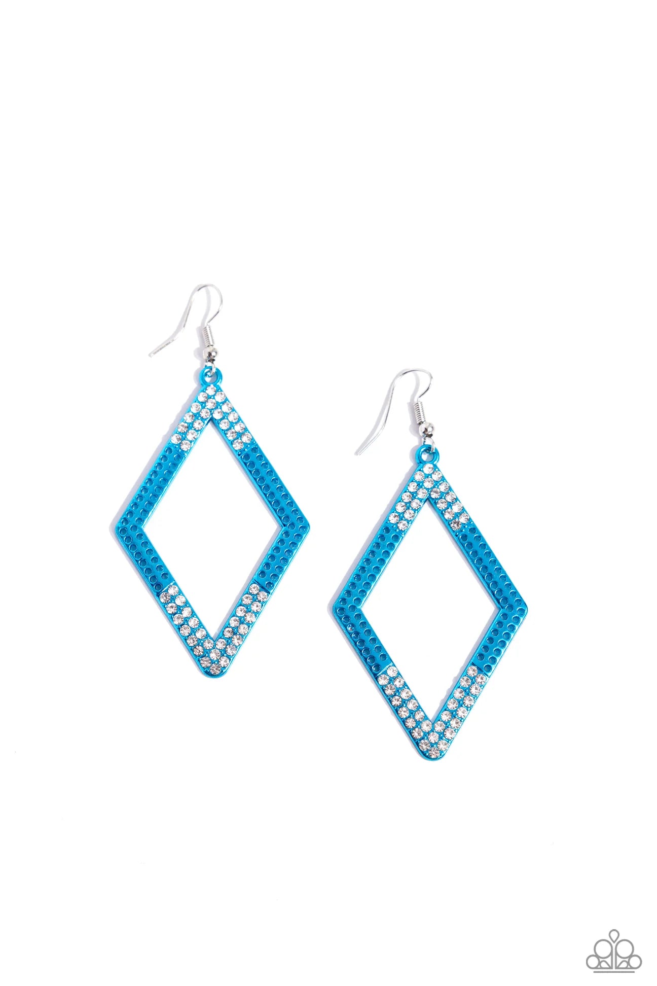 Eloquently Edgy - Blue Earrings - Paparazzi Accessories