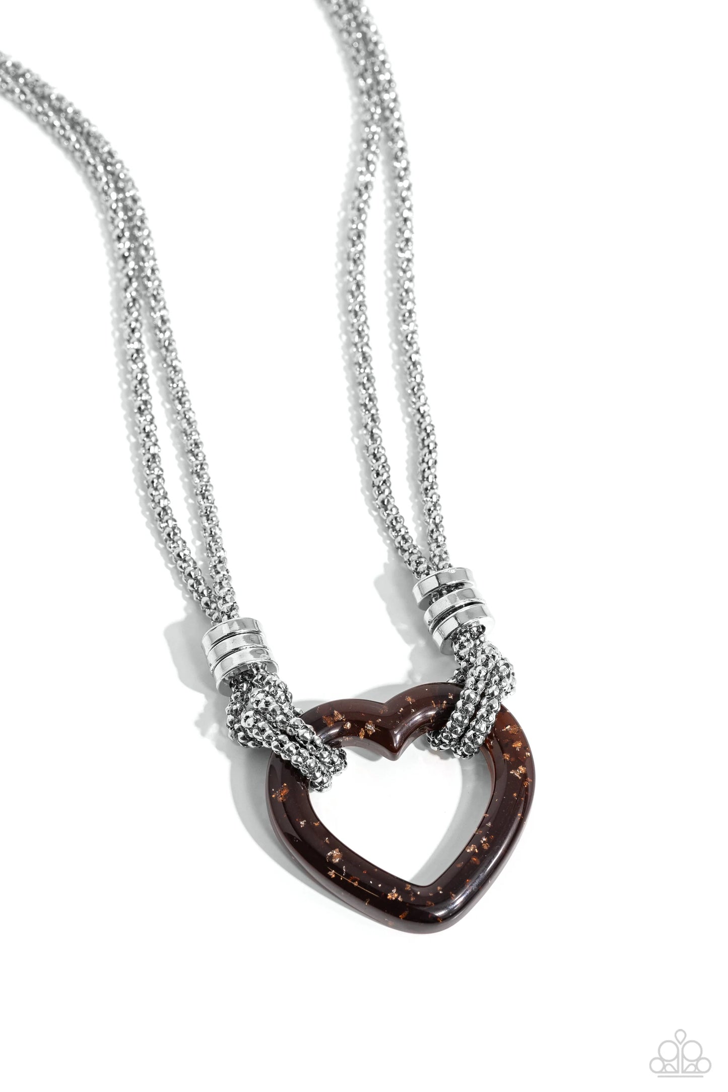 Paparazzi Lead with Your Heart - Brown Necklace