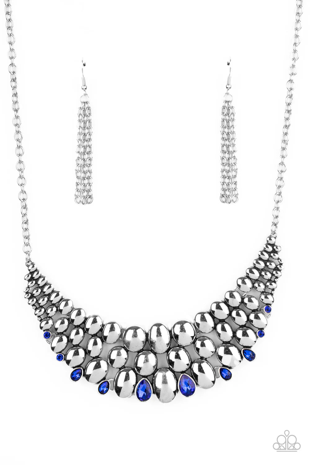 Paparazzi Powerhouse Party - Blue Necklace