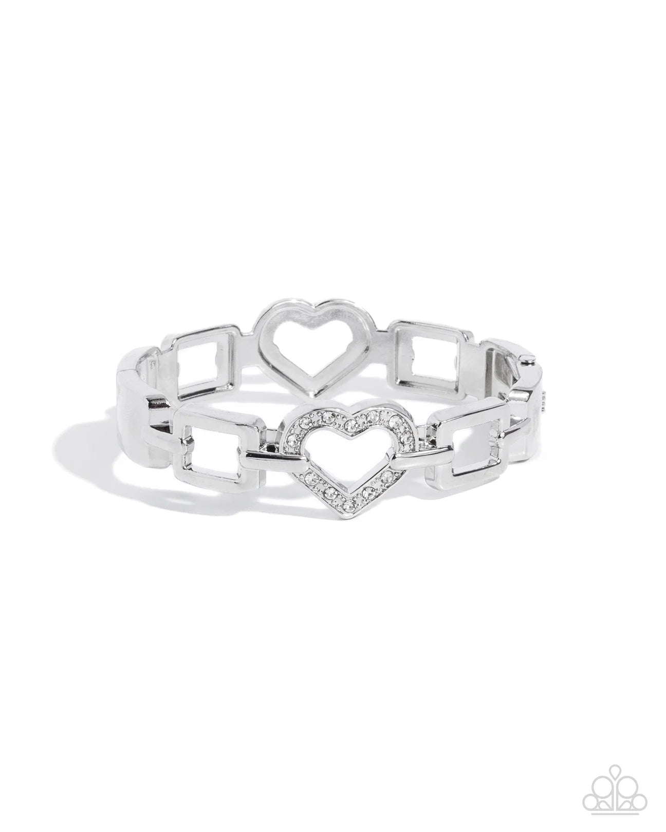 PAPARAZZI "FLASHY FONDNESS" WHITE BRACELET