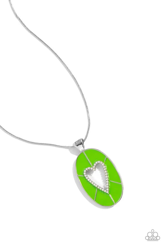 Paparazzi Necklace ~ Airy Affection - Green