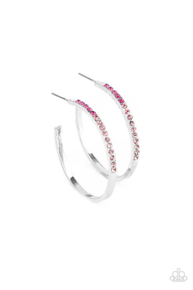 Paparazzi Earring ~ Somewhere Over the OMBRE - Pink