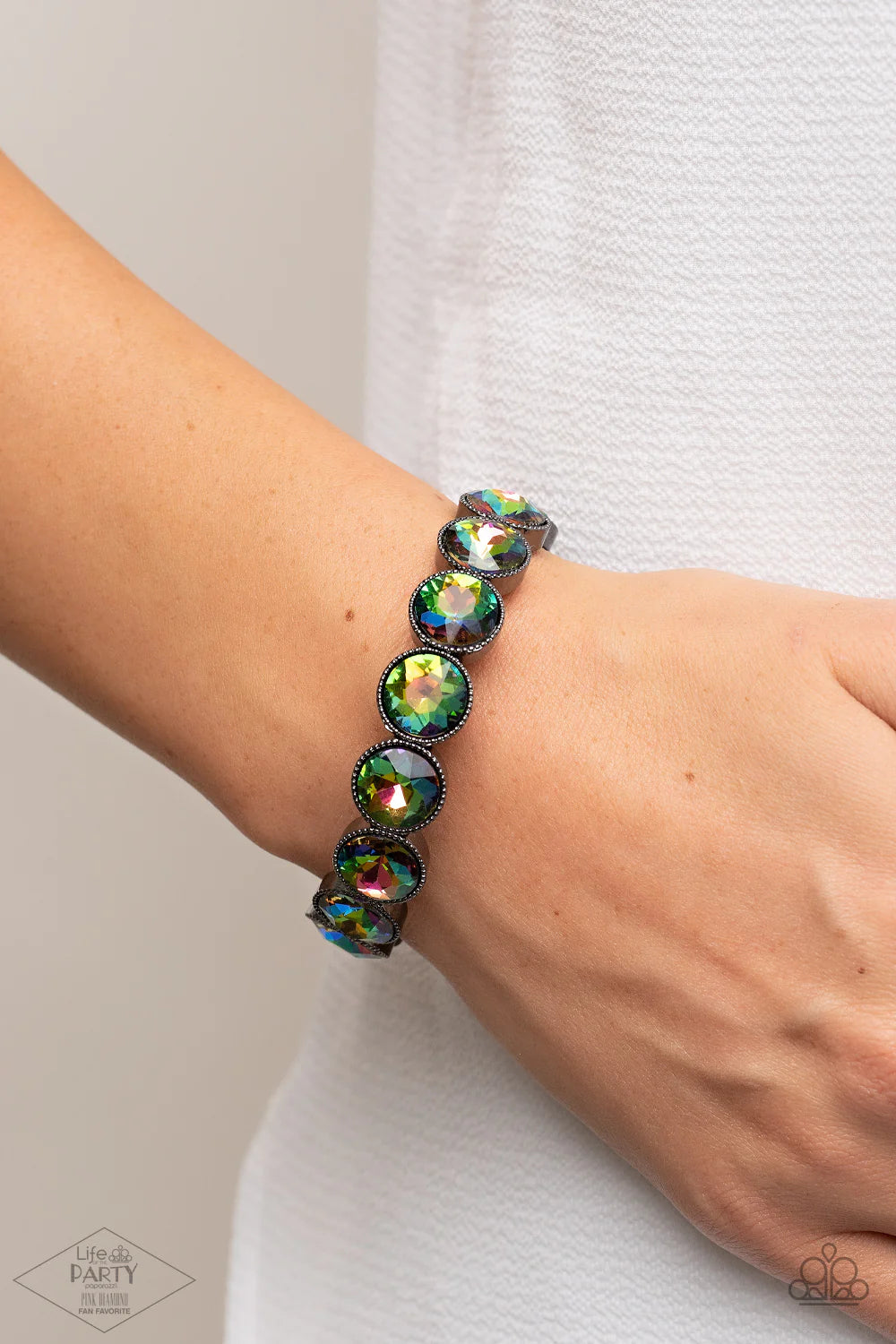 Paparazzi Bracelet ~ Number One Knockout - Oil Spill Multi