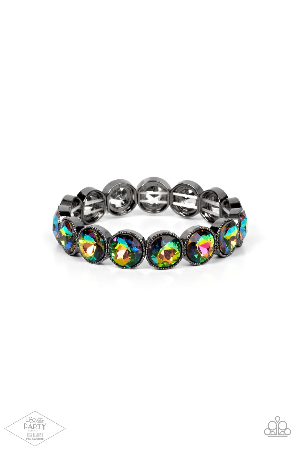 Paparazzi Bracelet ~ Number One Knockout - Oil Spill Multi