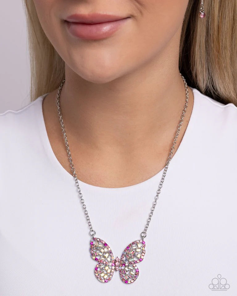 Paparazzi Necklace ~ Aerial Academy - Pink