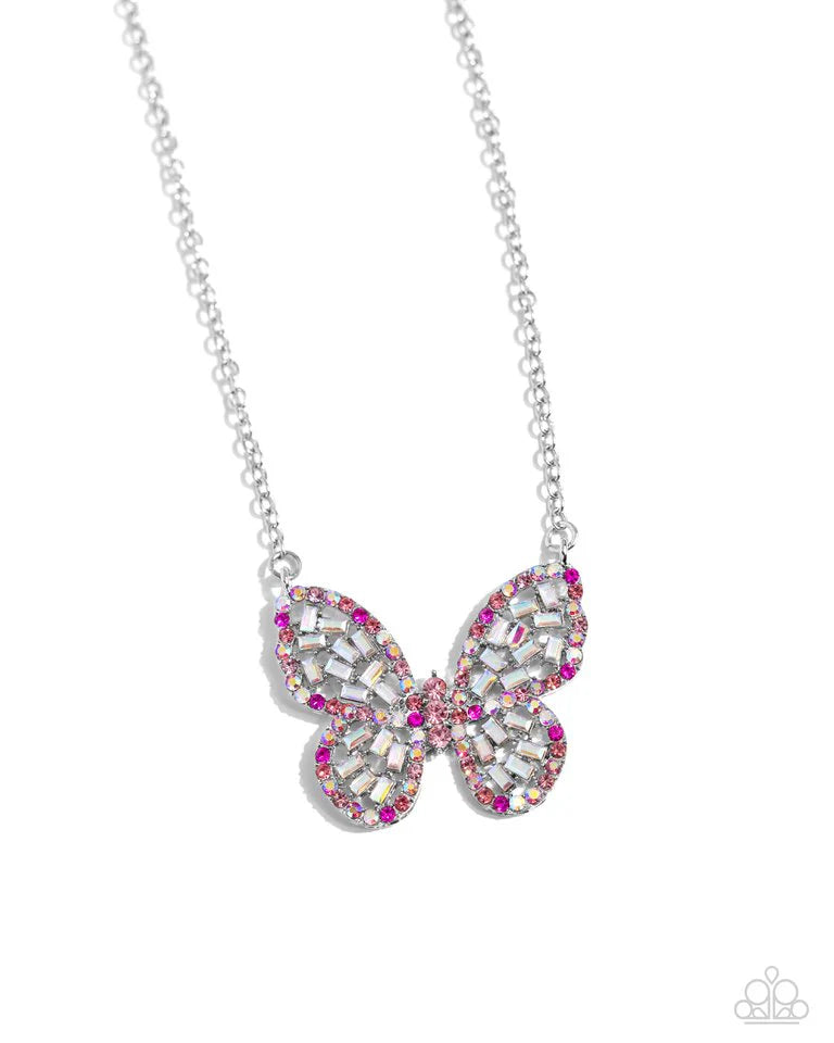 Paparazzi Necklace ~ Aerial Academy - Pink