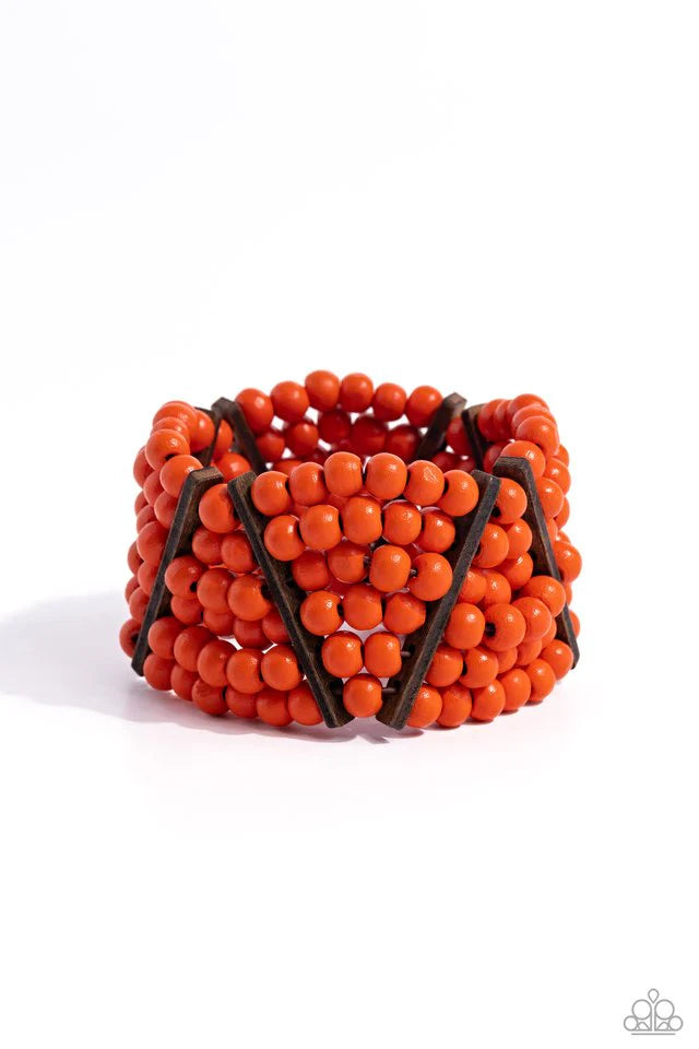 Paparazzi Bracelet ~ Way Off TROPIC - Orange