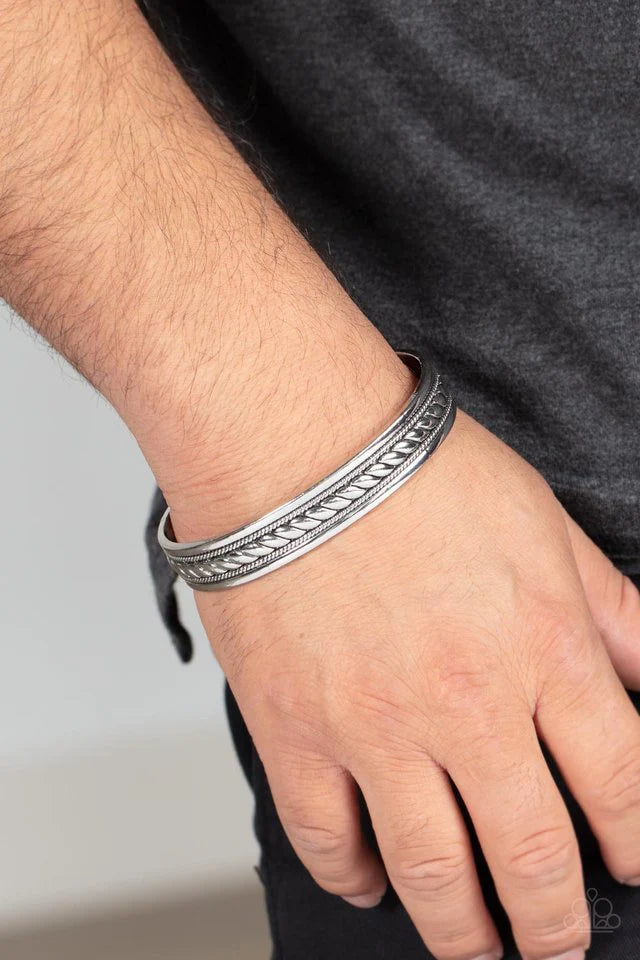 Paparazzi Bracelet ~ Modern Metalhead - Silver