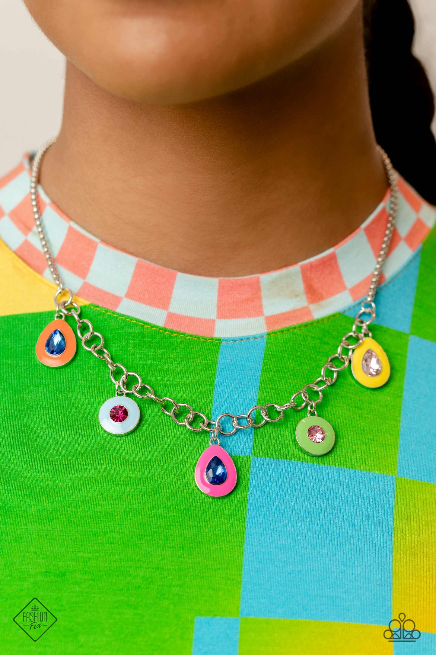 Paparazzi Colorblock Canvas - Multi Earrings/Paparazzi Colorblock Craze - Multi Necklace/Paparazzi Colorblock Chic - Multi Ring