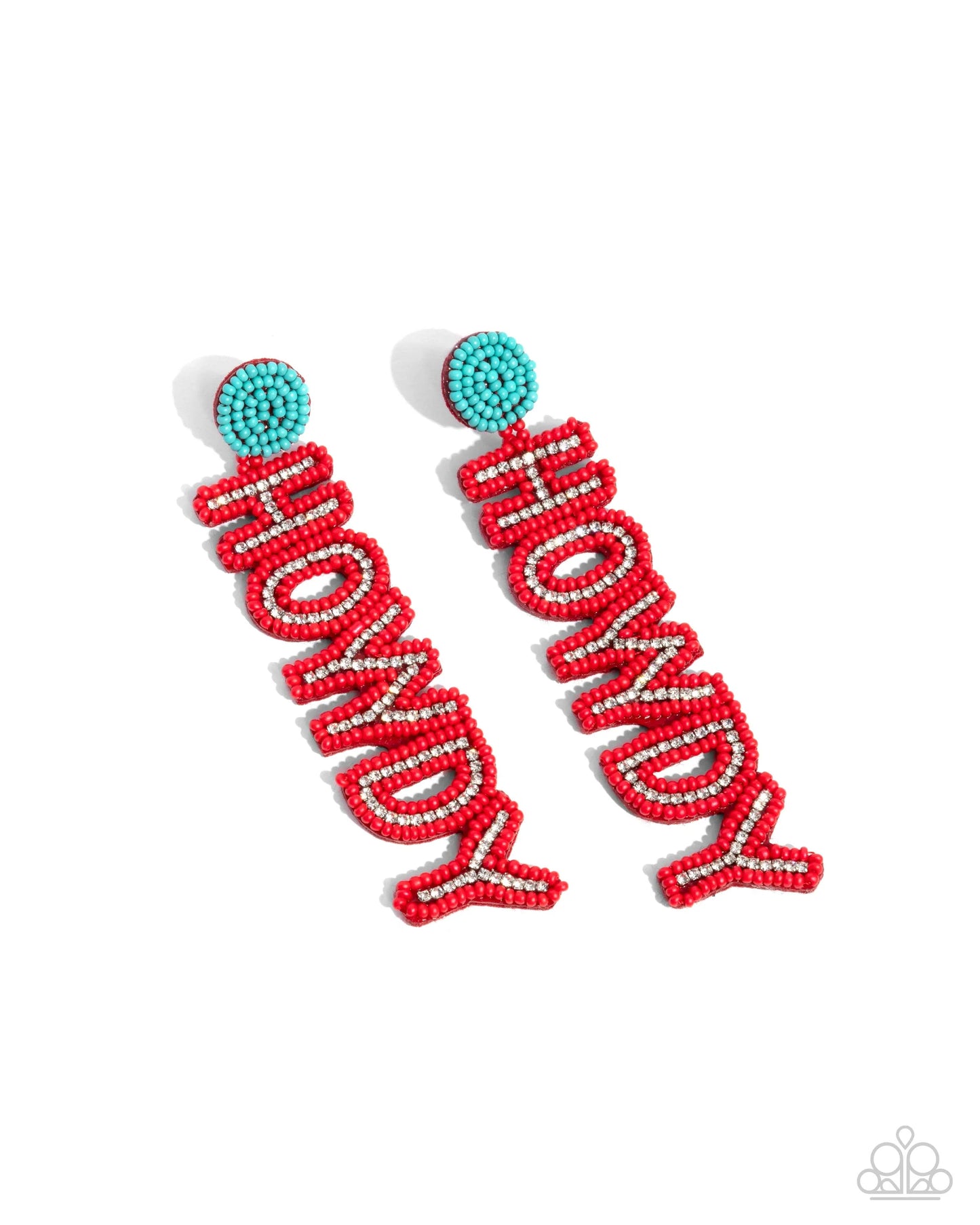 Paparazzi Howdy Headline - Red Post Earrings