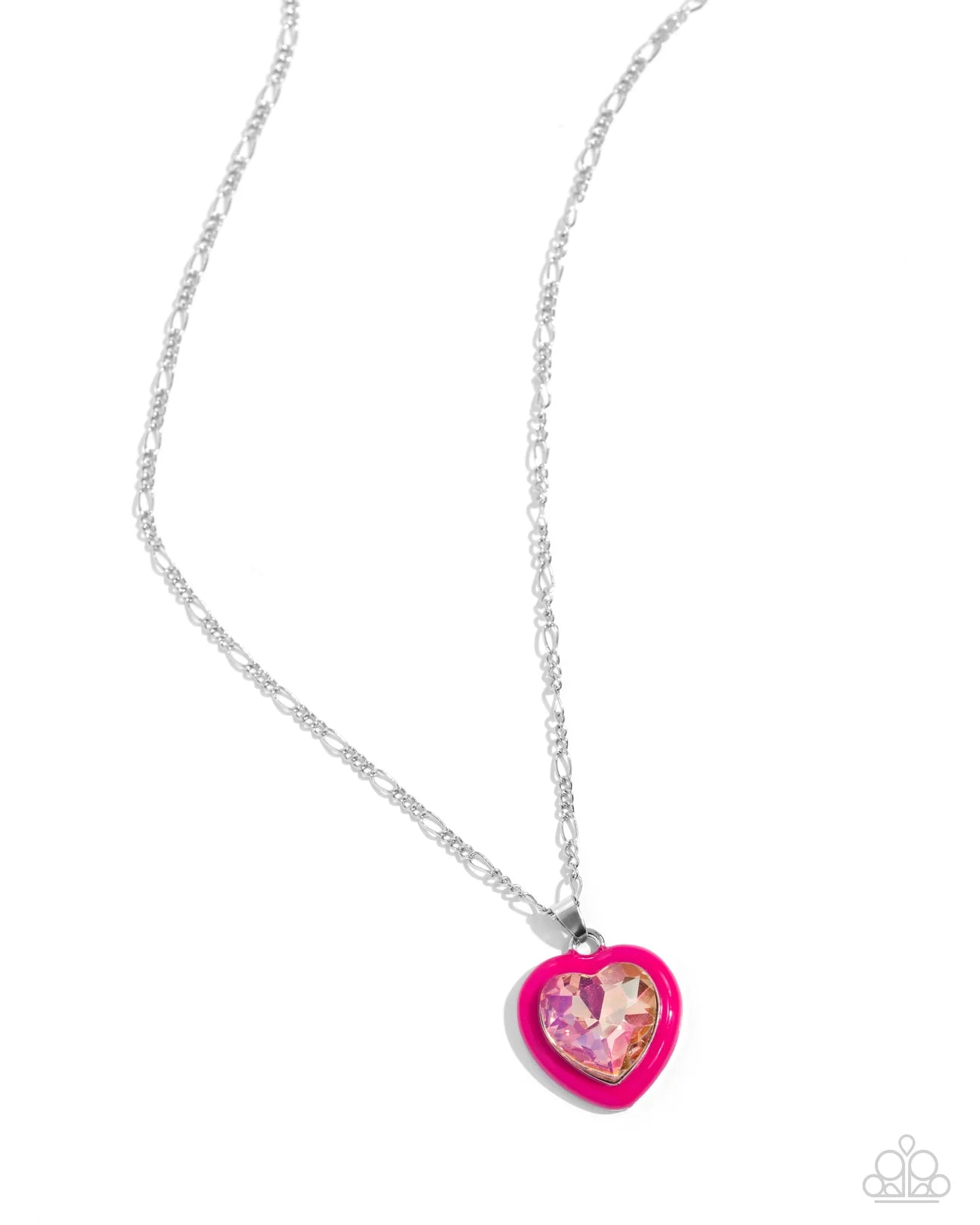 Heartfelt Hope - Pink Necklace - Paparazzi Accessories/Heartfelt Haute - Pink Post Earrings - Paparazzi Accessories