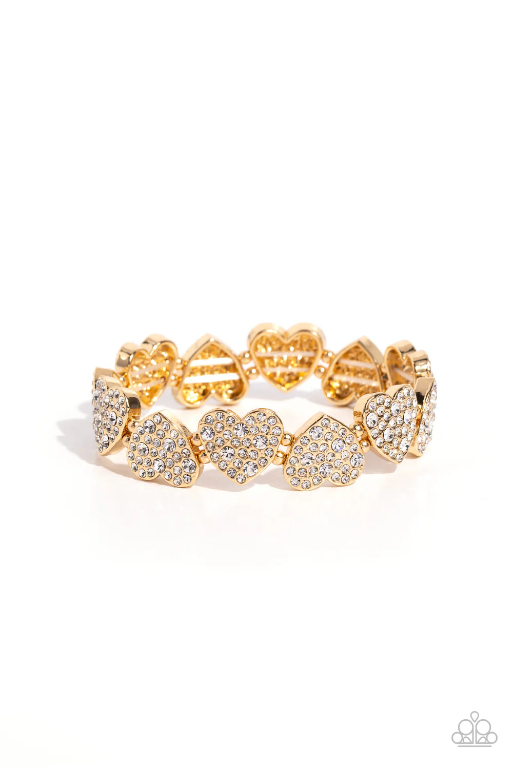 Paparazzi Headliner Heart - Gold Bracelet