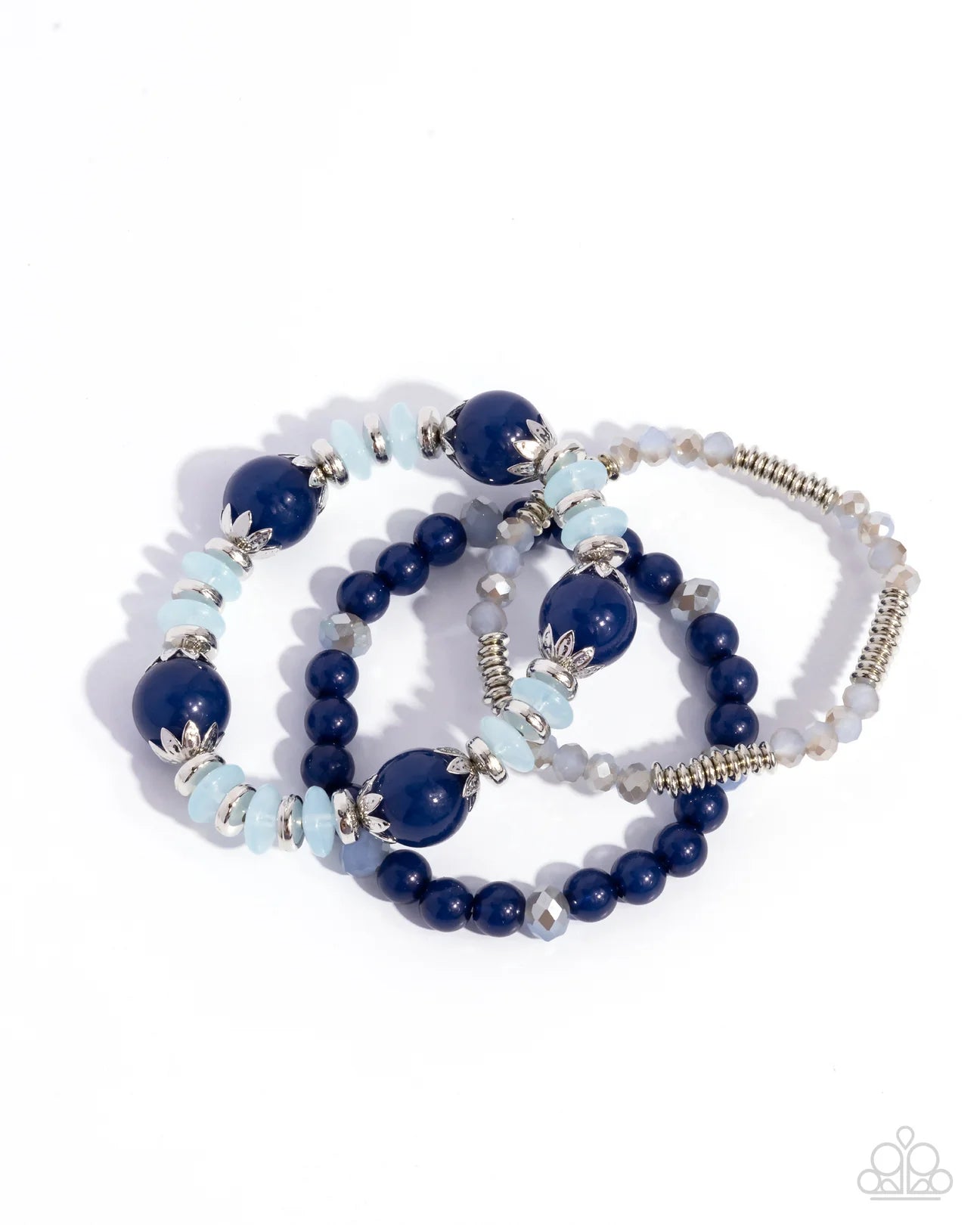 PAPARAZZI "FLASHY FRUGALITY" BLUE BRACELET