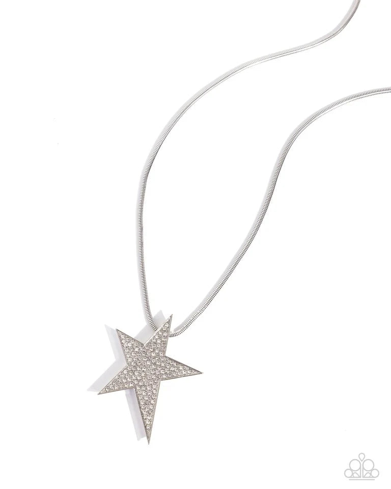 Paparazzi Necklace ~ Patriotic Performer - White