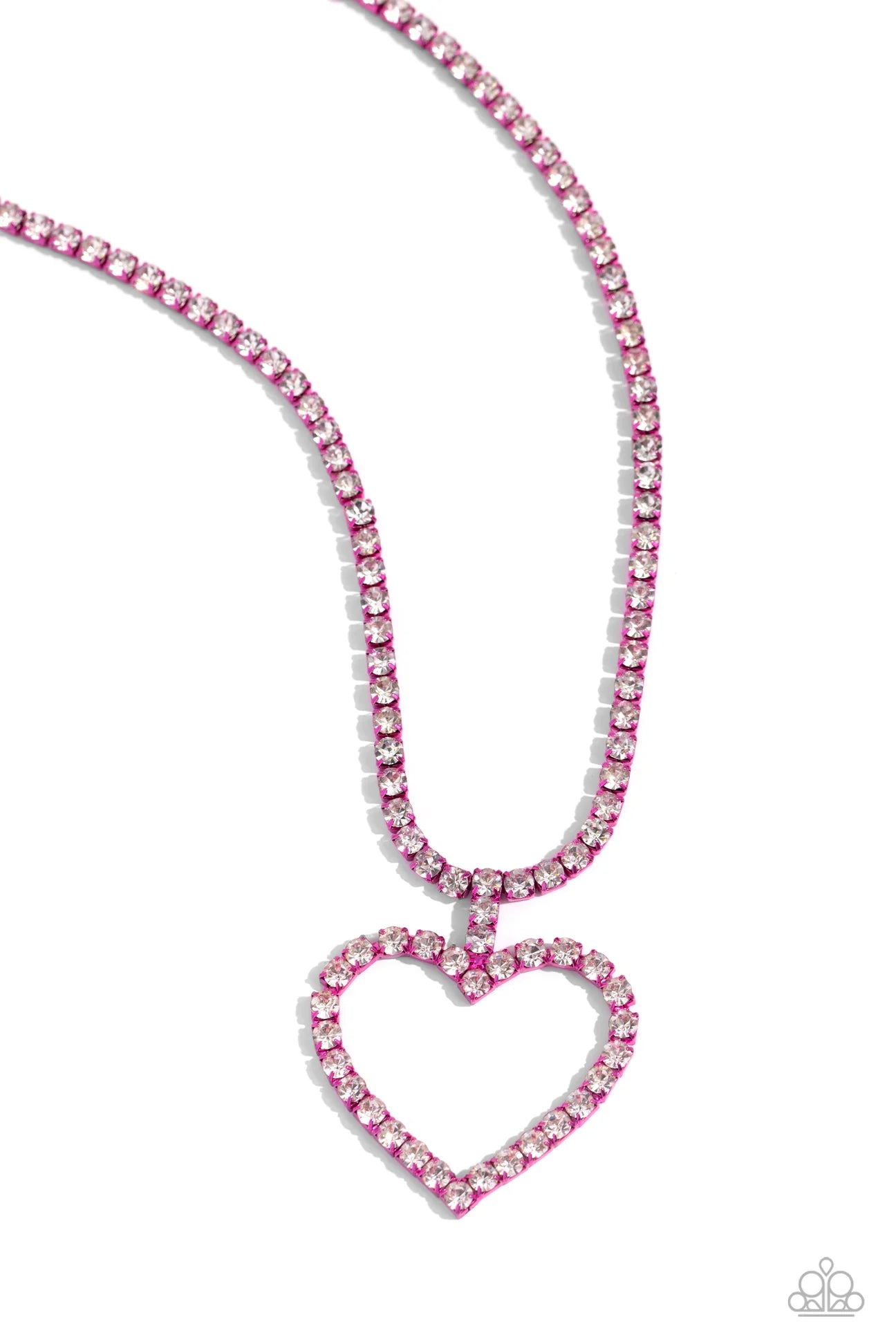 PAPARAZZI "FLIRTING FANCY" PINK NECKLACE