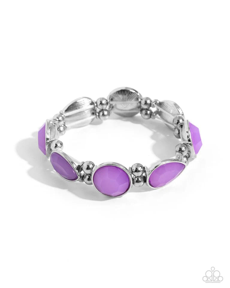 PAPARAZZI "BRIGHT CLUB" PURPLE NECKLACE/Paparazzi Bracelet ~ In All the BRIGHT Places - Purple