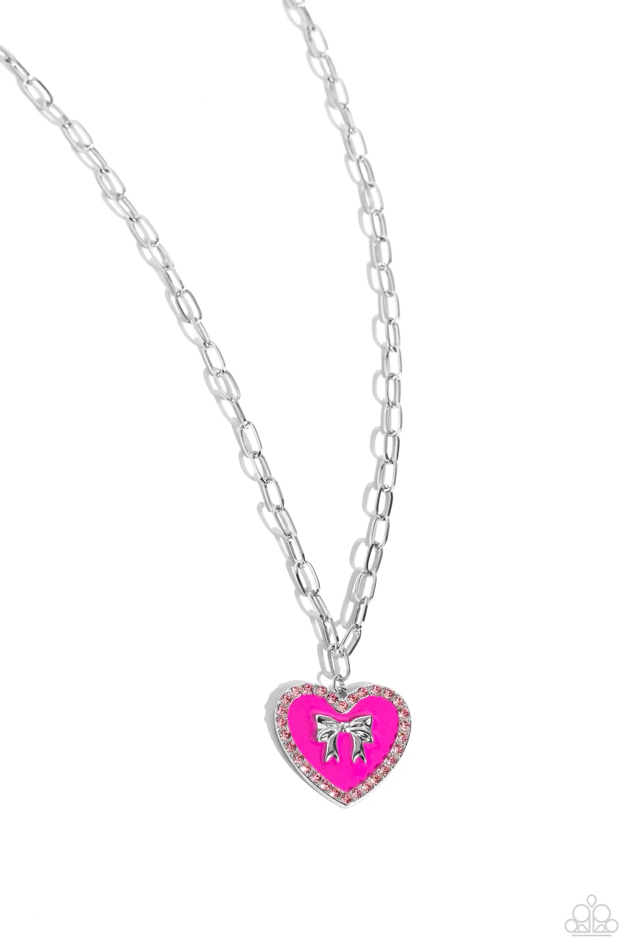 PAPARAZZI "ROMANTIC GESTURE" PINK NECKLACE