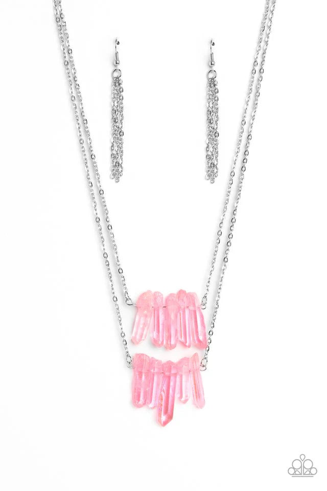 Paparazzi Necklace ~ Crystal Catwalk - Pink