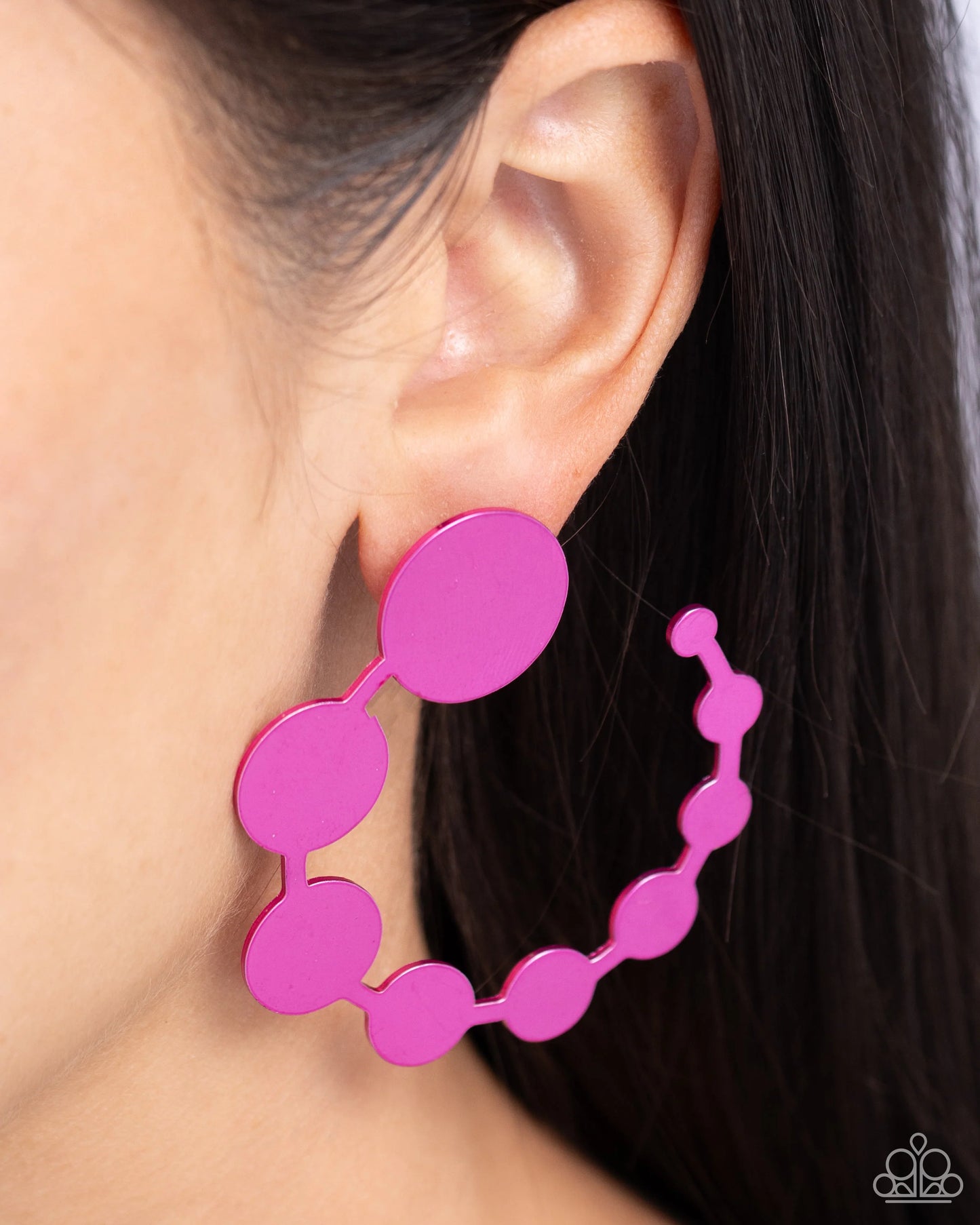 Paparazzi Have It Both PHASE - Pink Post Earrings