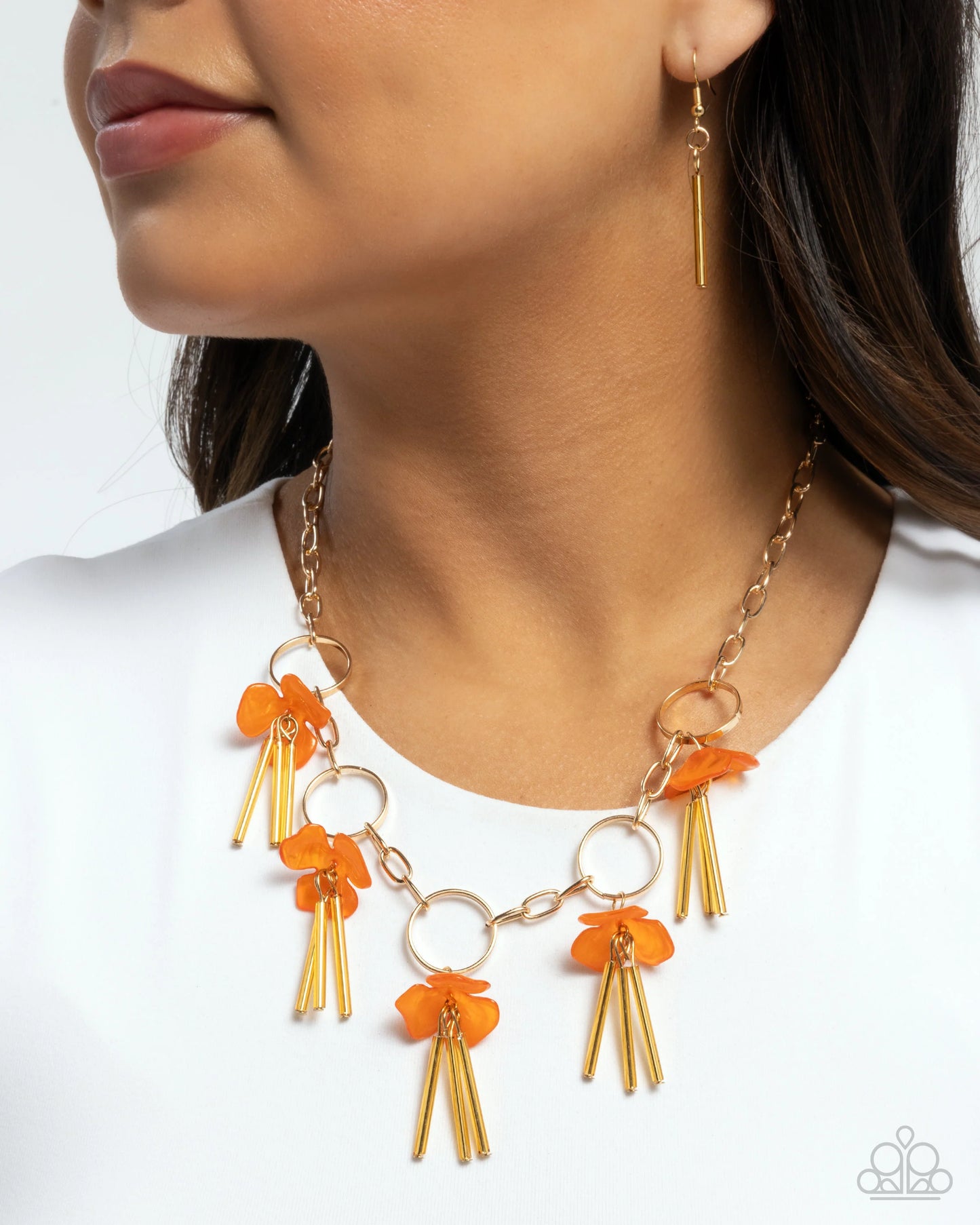 Paparazzi LEI of the Land Orange Necklace