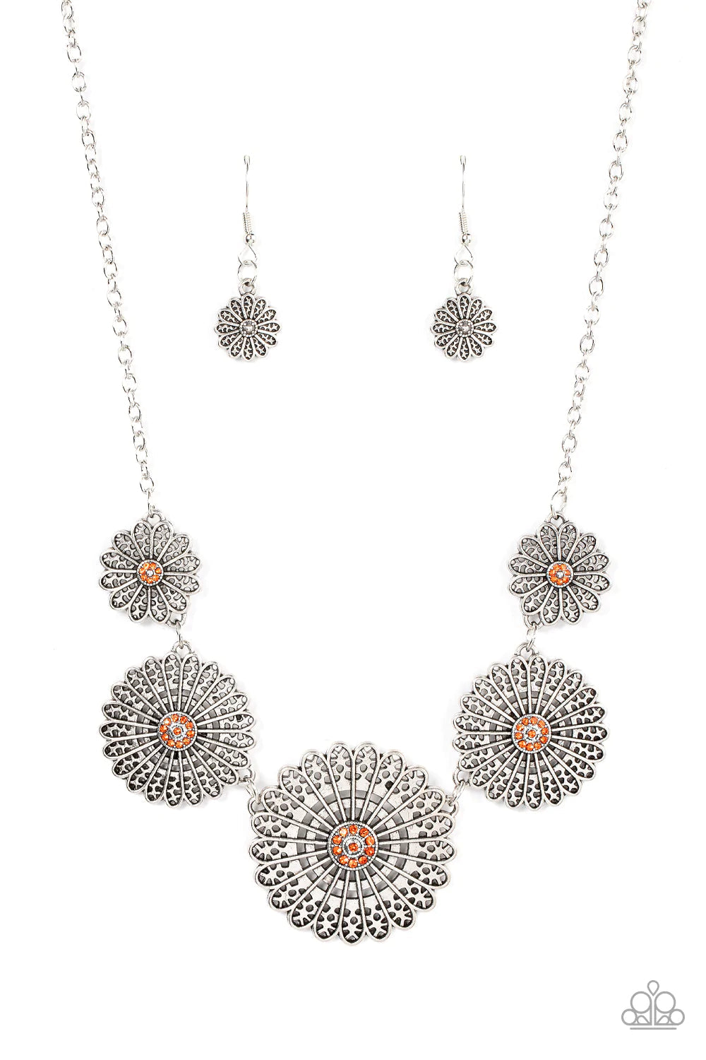 PAPARAZZI "MARIGOLD MEADOWS" ORANGE NECKLACE