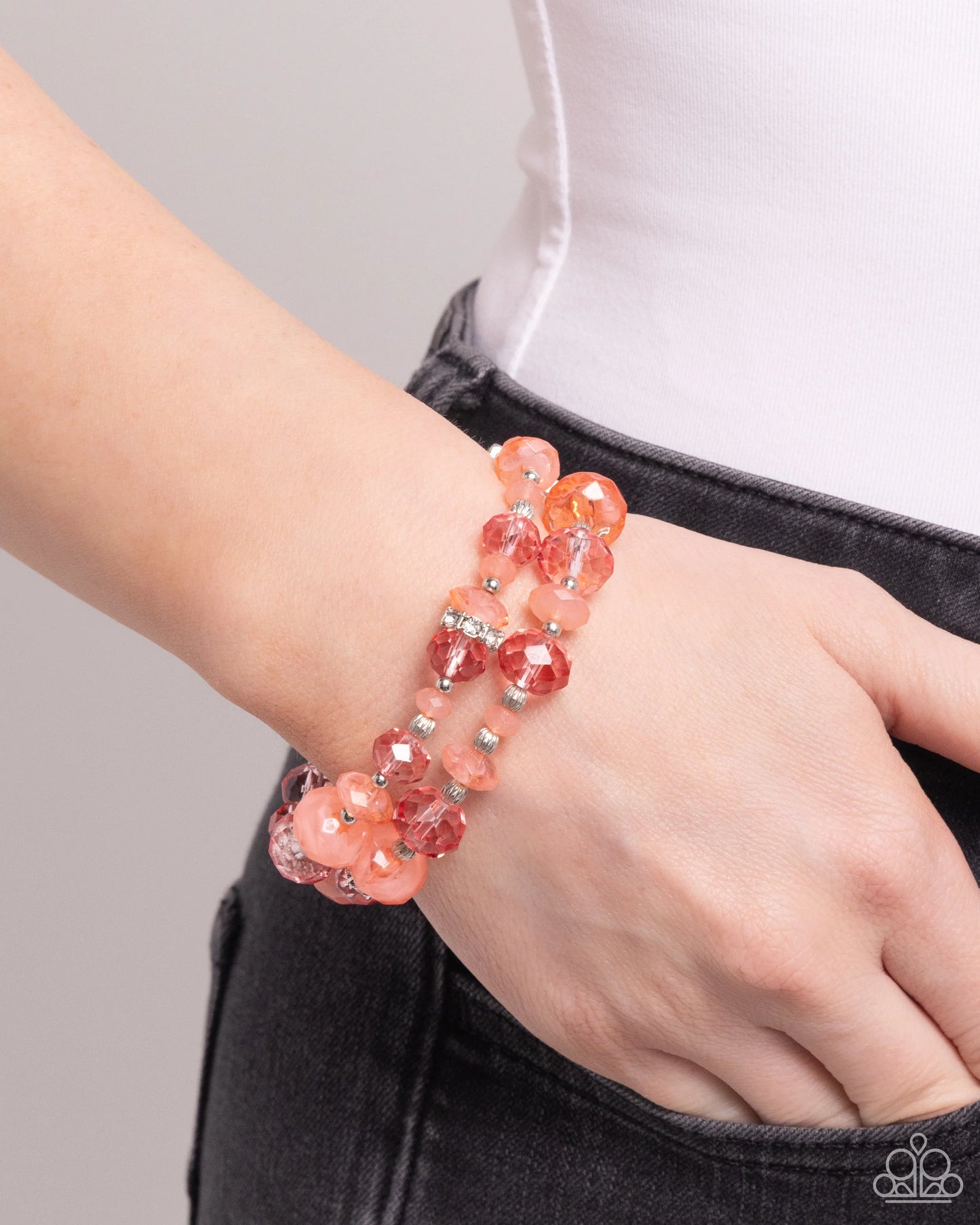 Paparazzi Faceted Fairy Tale - Orange Bracelet