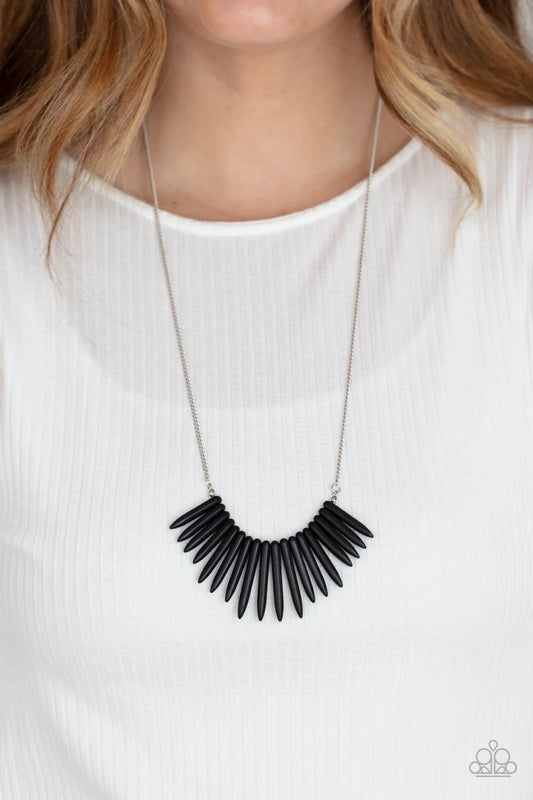 Paparazzi Exotic Edge - Black Necklace