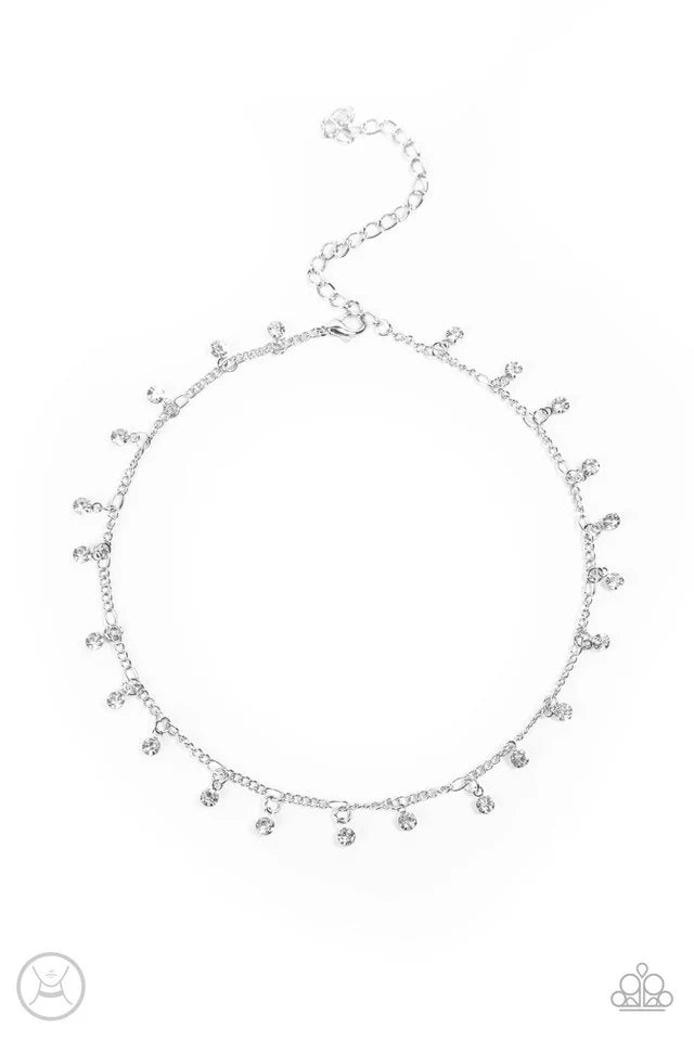 Paparazzi Necklace ~ Bringing SPARKLE Back - White