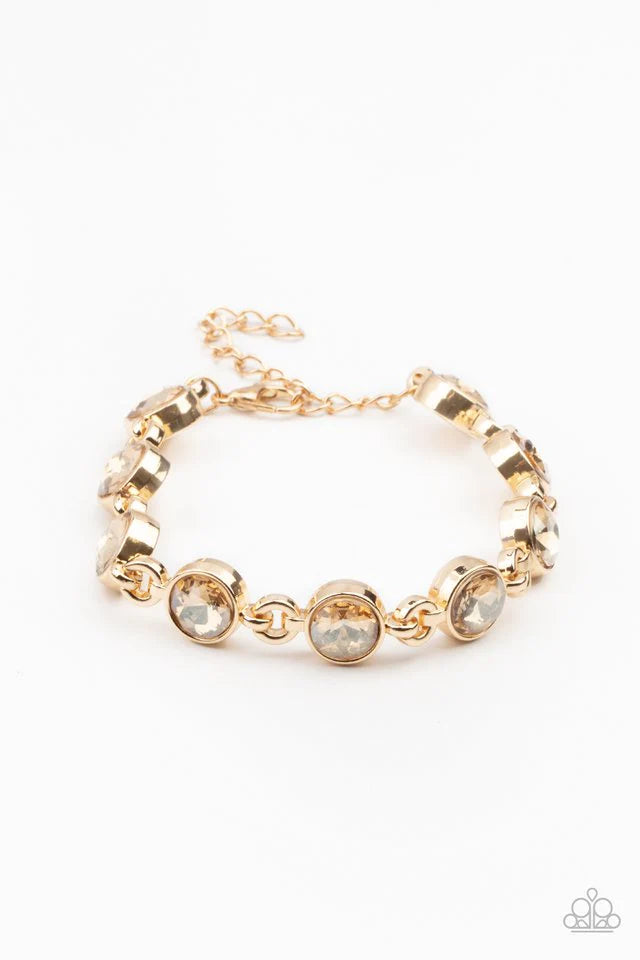 Paparazzi Bracelet ~ First In Fashion Show - Gold