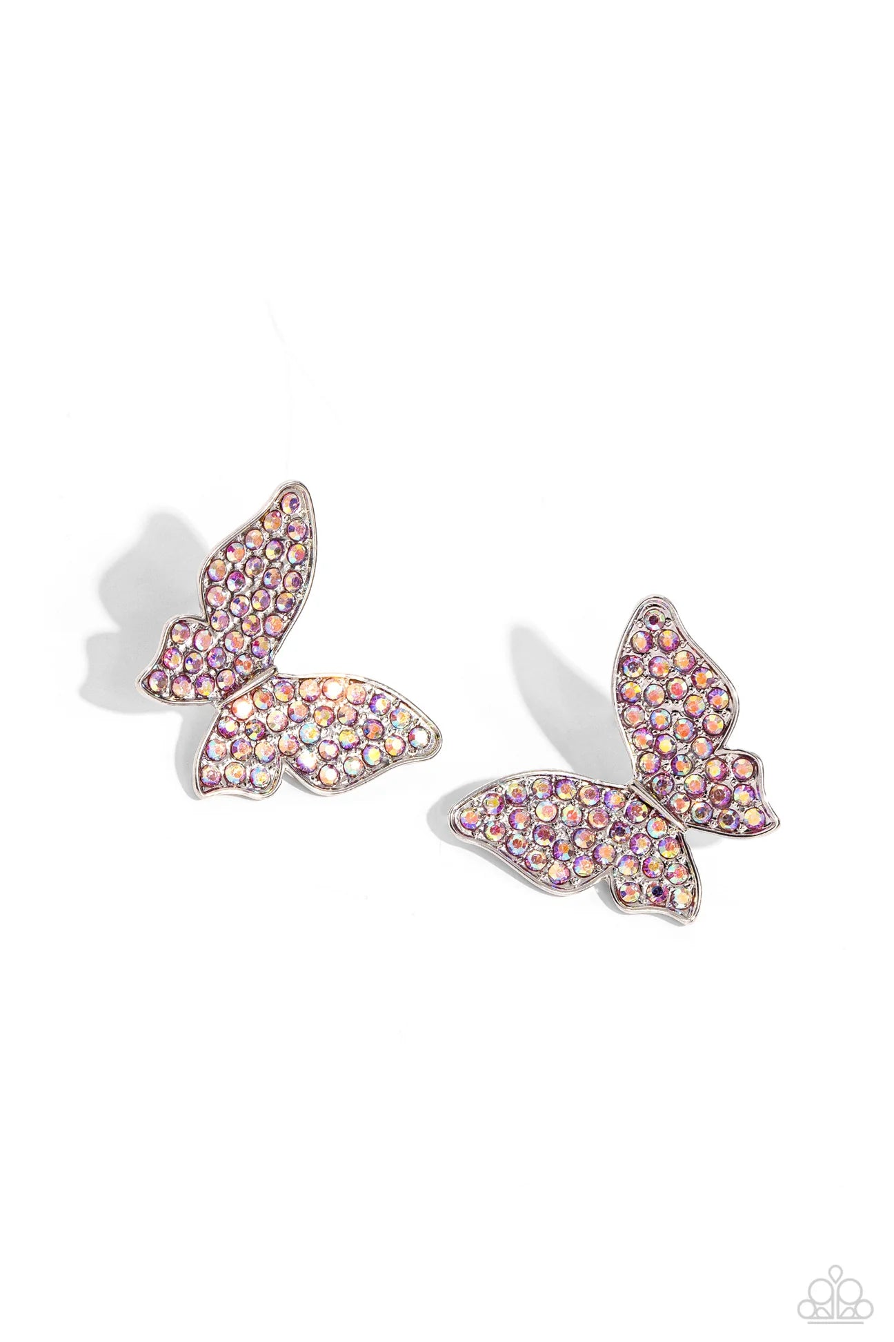 PAPARAZZI "HIGH LIFE" PINK POST EARRINGS