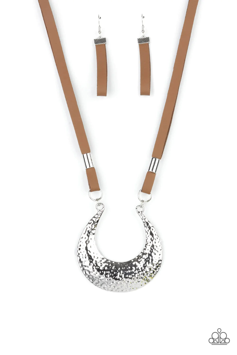 PAPARAZZI "MAJORLY MOONSTRUCK" BROWN NECKLACE