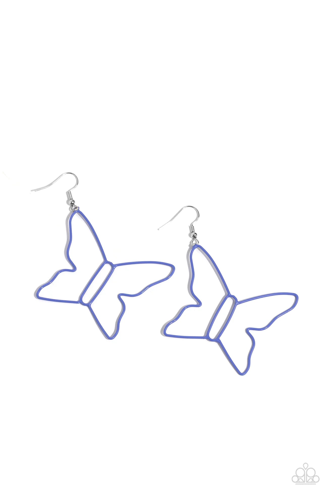 PAPARAZZI "SOARING SILHOUETTES" BLUE EARRINGS