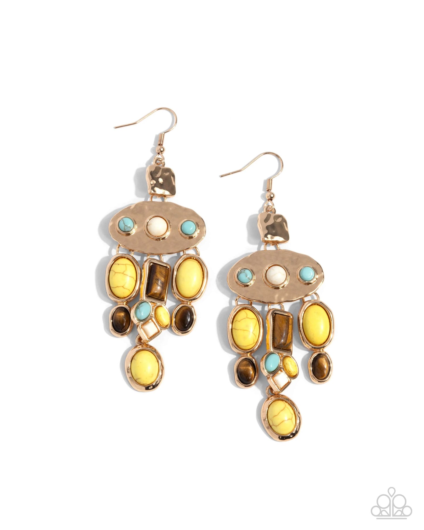 Paparazzi Inspired Interval - Yellow Earrings