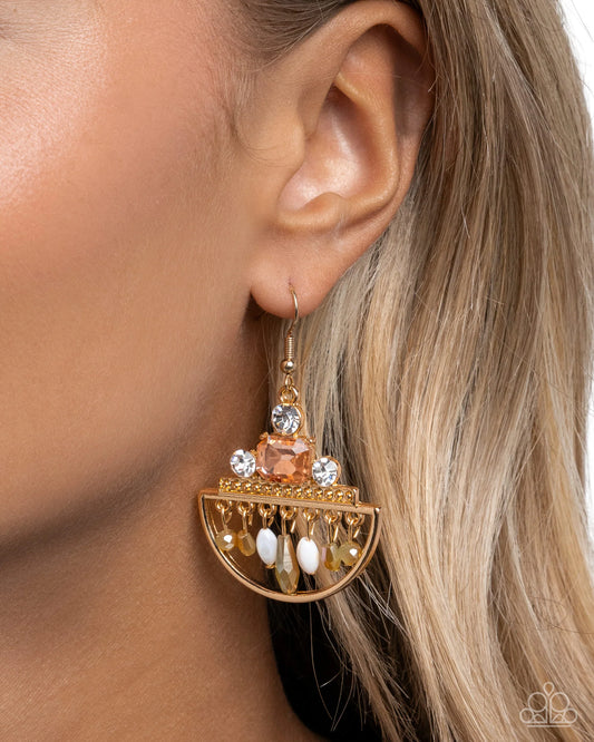 Paparazzi Metropolitan Majesty - Gold Earrings