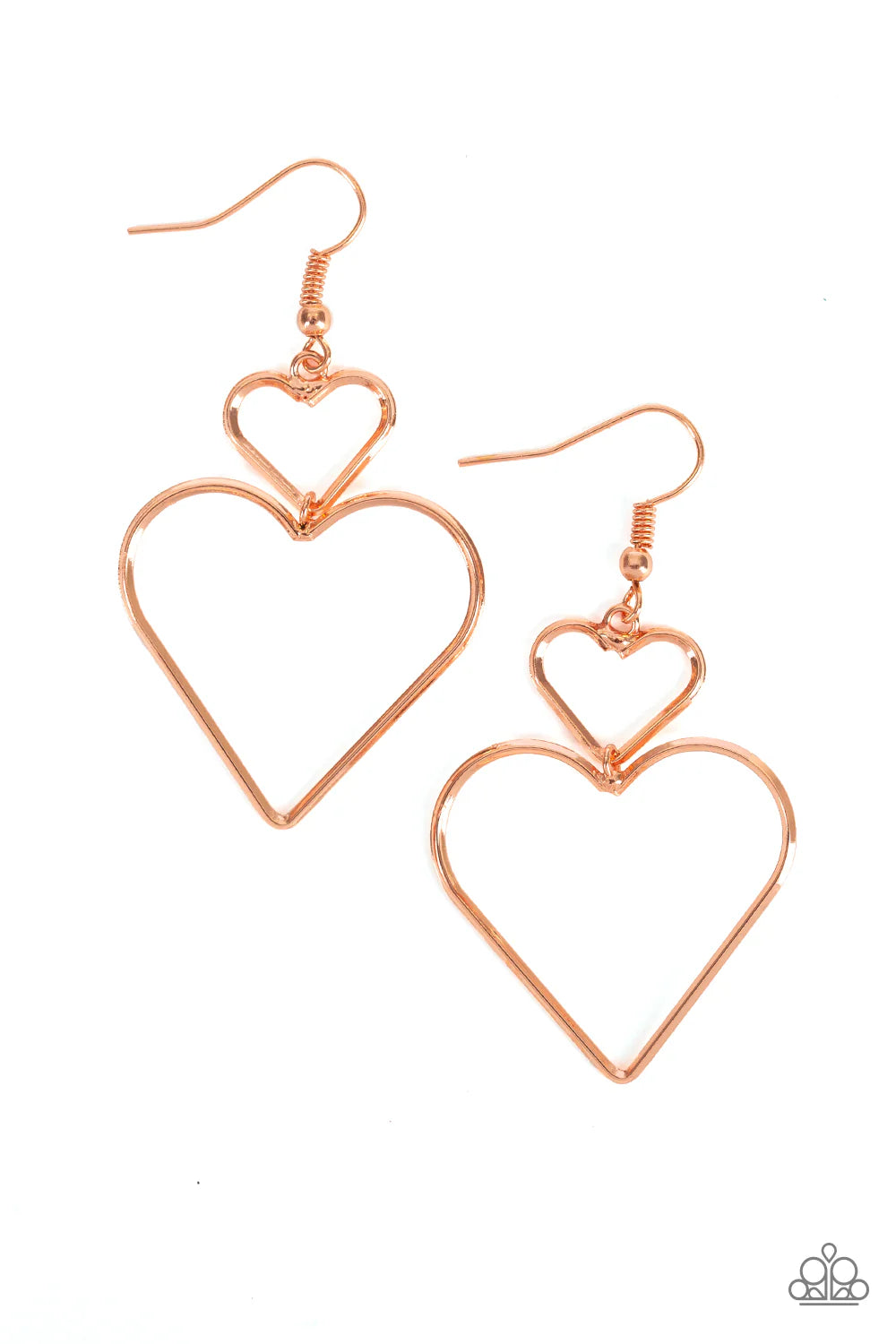 PAPARAZZI "HEARTBEAT HARMONY" COPPER EARRINGS