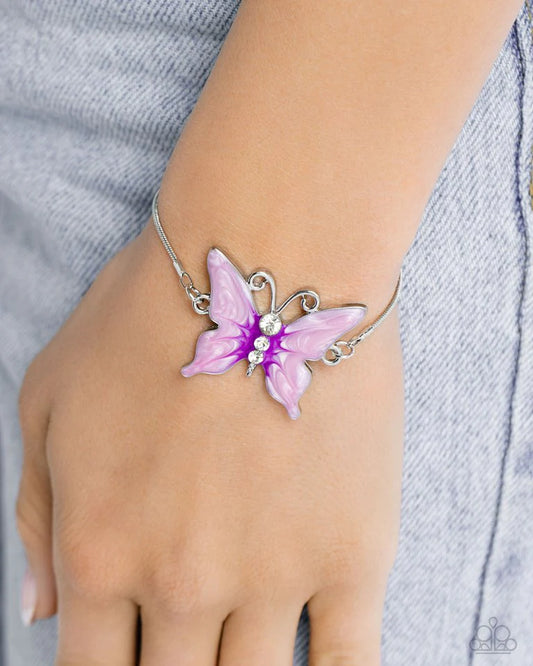 Paparazzi Bracelet ~ Aerial Adornment - Purple