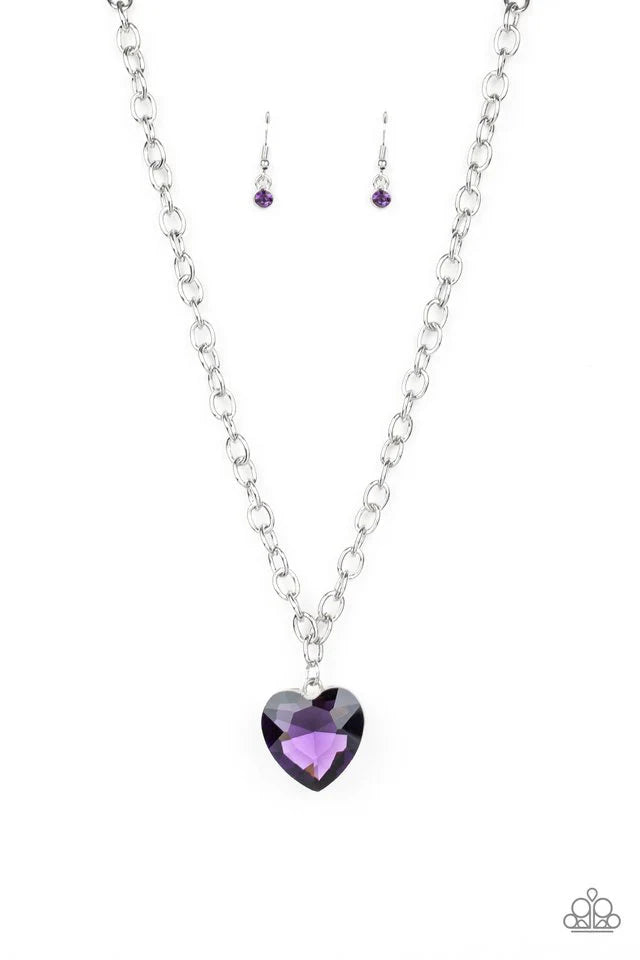 Paparazzi Flirtatiously Flashy - Purple Necklace