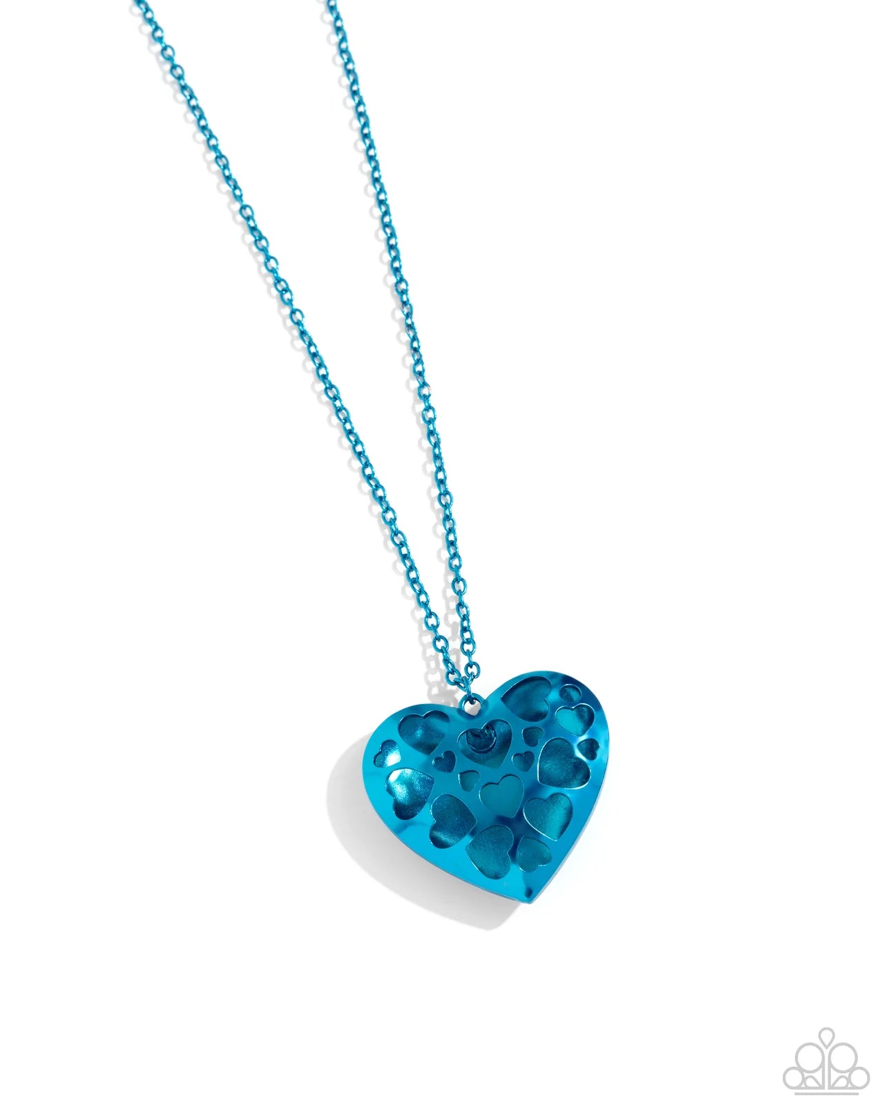 PAPARAZZI "VALENTINES VIEW" BLUE NECKLACE & EARRING