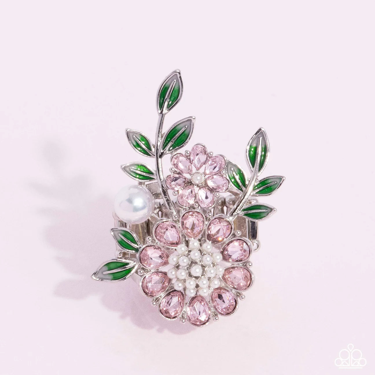 PAPARAZZI "BUDDING BLING" PINK RING