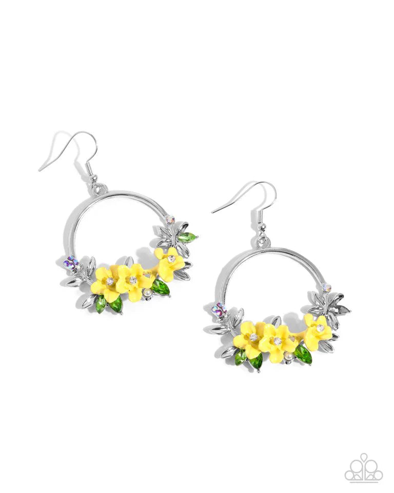 Paparazzi Earring ~ Fairy Freestyle - Yellow