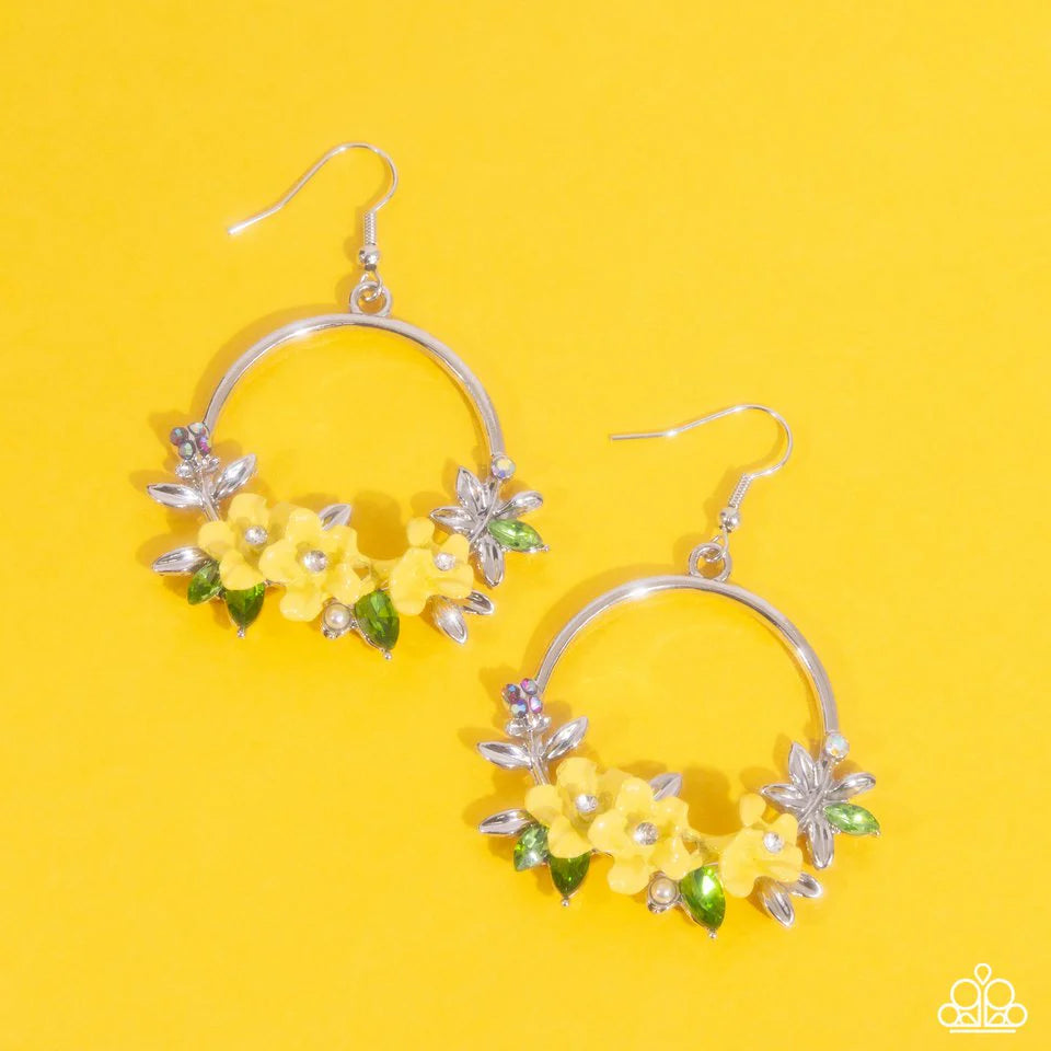 Paparazzi Earring ~ Fairy Freestyle - Yellow