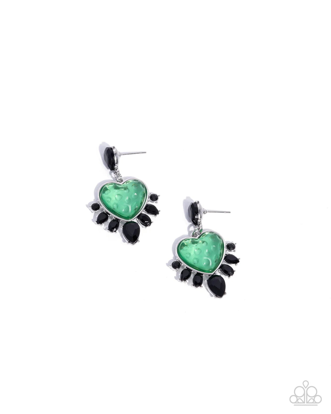 PAPARAZZI "RESORT RADIANCE" GREEN POST EARRINGS