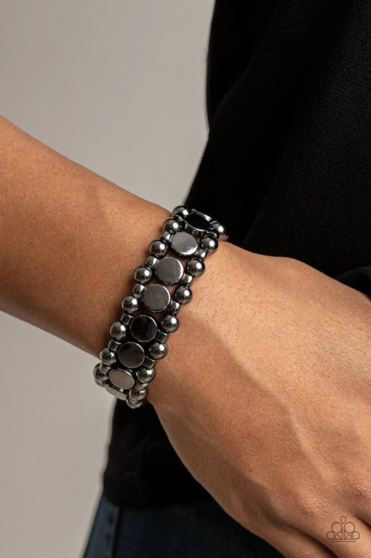 PAPARAZZI "METRO MAGNETISM" BLACK BRACELET