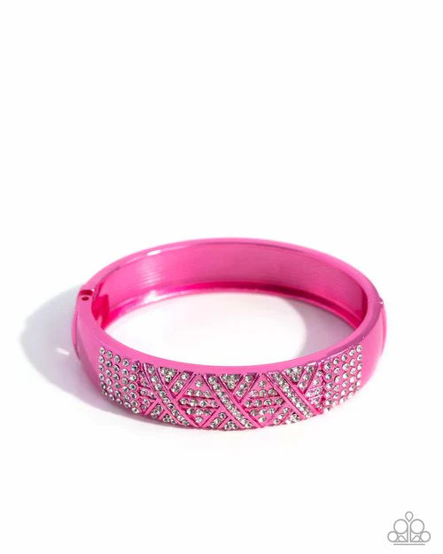 Paparazzi Bracelet ~ Refulgent Rebel - Pink