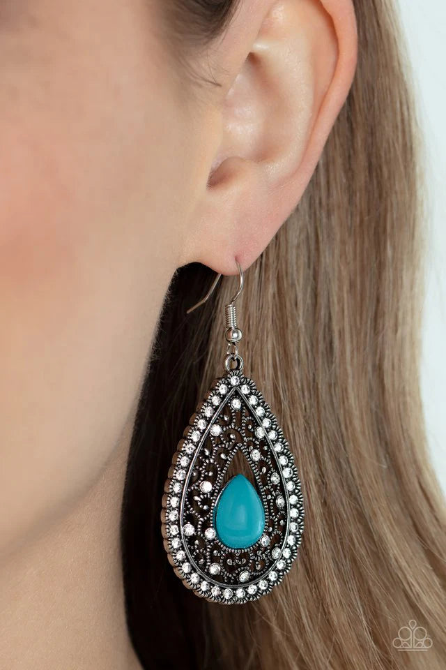 Paparazzi Earring ~ Cloud Nine Couture - Blue