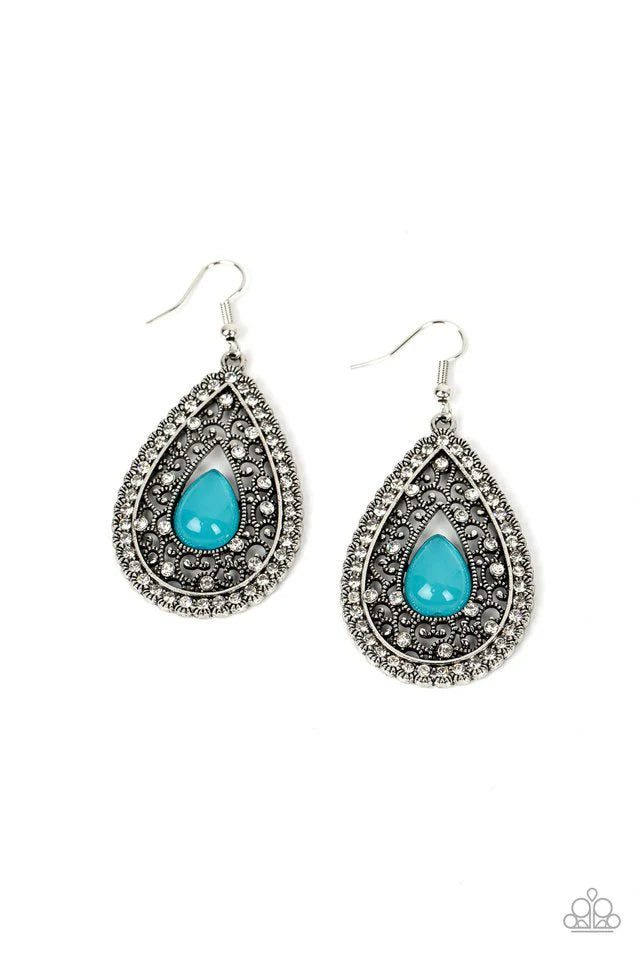 Paparazzi Earring ~ Cloud Nine Couture - Blue