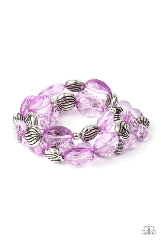 PAPARAZZI "CRYSTAL CHARISMA" PURPLE BRACELET