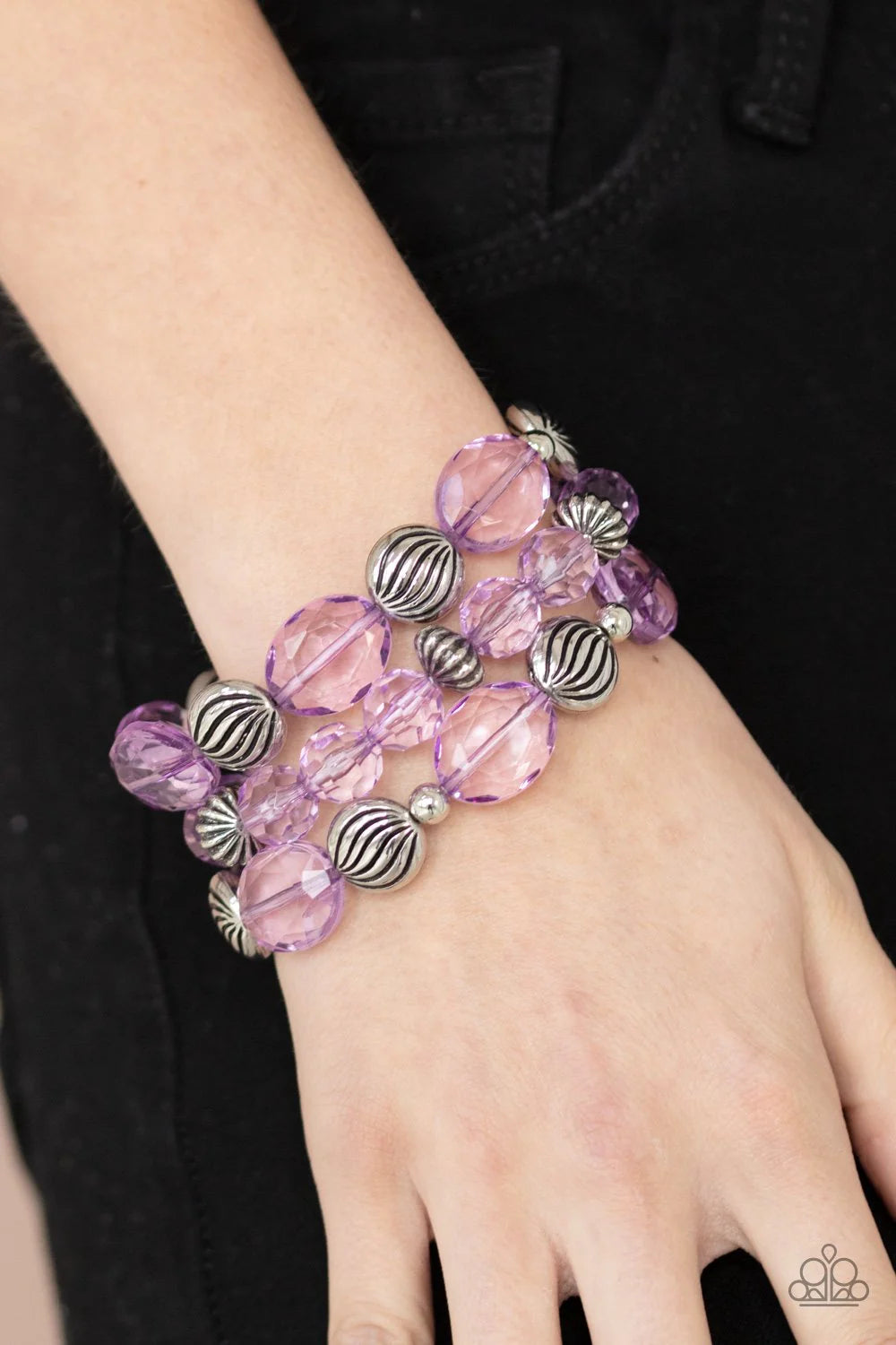 PAPARAZZI "CRYSTAL CHARISMA" PURPLE BRACELET